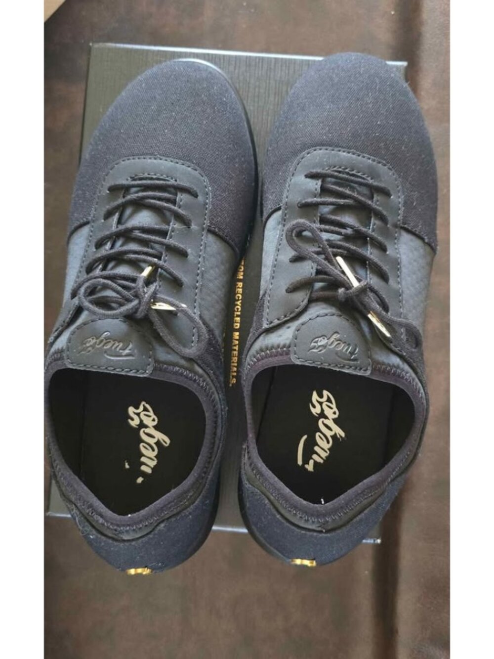 Fuego Dance Shoes: Women 10 Men 8.5 All-Black Split-sole - Picture 4 of 7